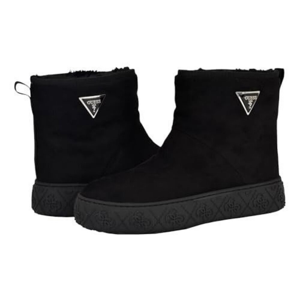 GUESS Womens Unity Slip On Short Round Toe Pull On Booties Black 7.5M NIB